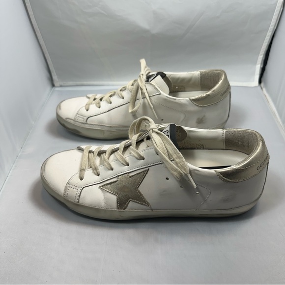 Golden Goose White Sneakers with Gold Star - Picture 1 of 6